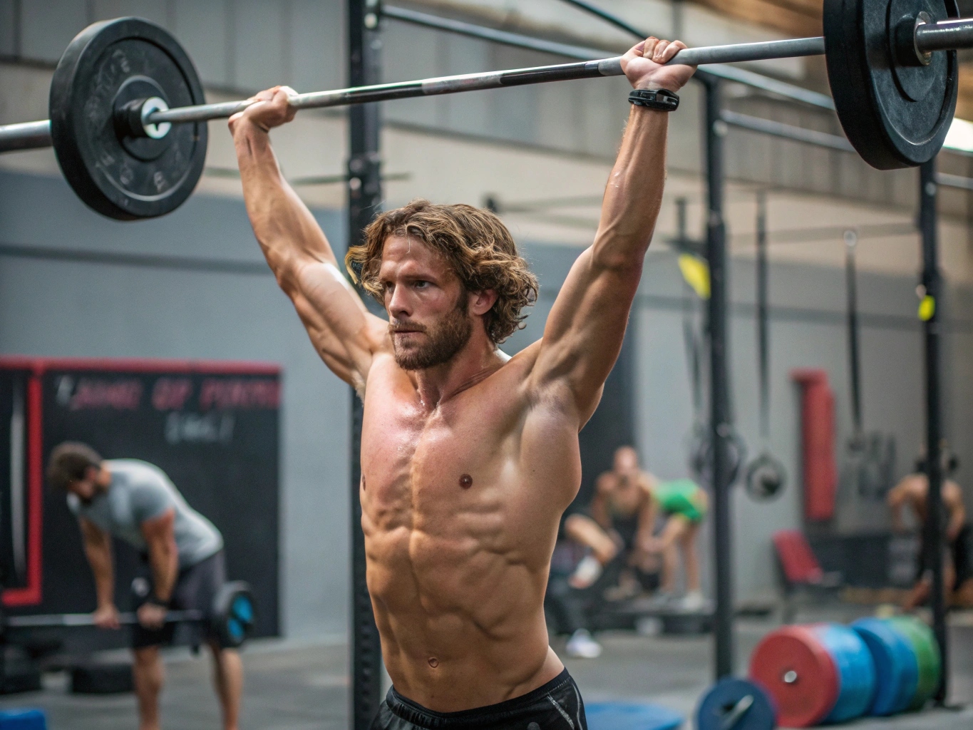 Jonas lyfter vikter under ett CrossFit-pass
